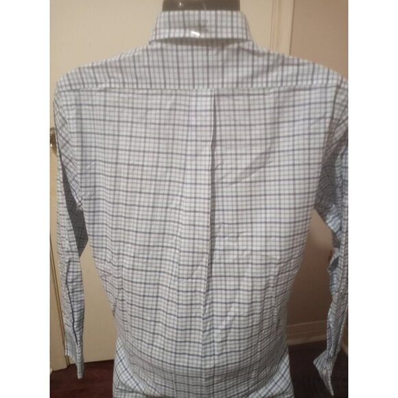 New DOCKERS Battery Street NWT Blue Cotton Poly Spandex 15-15.5 32-33 (M) Shirt - Picture 9 of 14